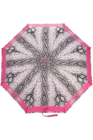Moschino Logo-edge snakeskin-print umbrella
