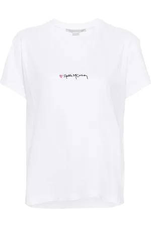 Stella McCartney Logo-embroidered cotton T-shirt