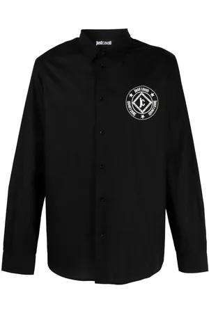 Roberto Cavalli Logo-print cotton shirt