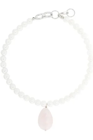 Atu Body Couture Quartz-pendant pearl necklace