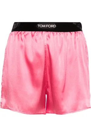 Tom Ford Logo-waistband silk shorts