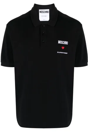 Moschino Logo-embroidered cotton polo shirt