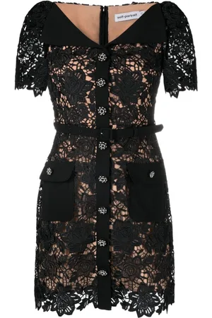 Self-Portrait Guipure lace minidress