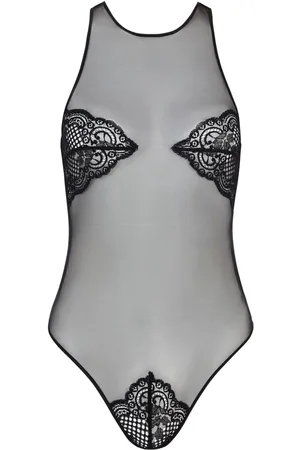 Kiki de Montparnasse Nudite silk blend bodysuit