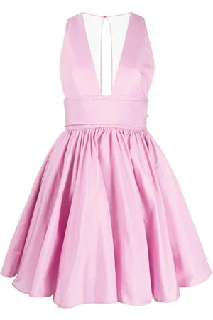 Pinko Ruffle-hem V-neck minidress