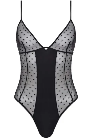 Kiki de Montparnasse Merci silk blend bodysuit