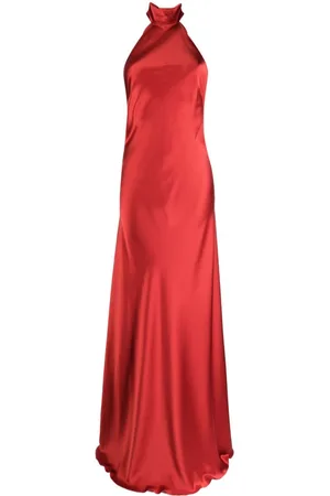 Michelle Mason Halterneck silk gown