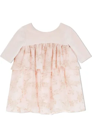 Tartine Et Chocolat Floral-embroidered cotton dress