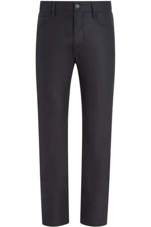 Ermenegildo Zegna Straight-leg logo-patch trousers