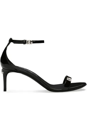 Dolce & Gabbana Logo-plaque patent-leather sandals