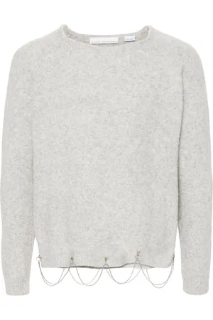 Random Identities Crystal-embellished wool-blend jumper