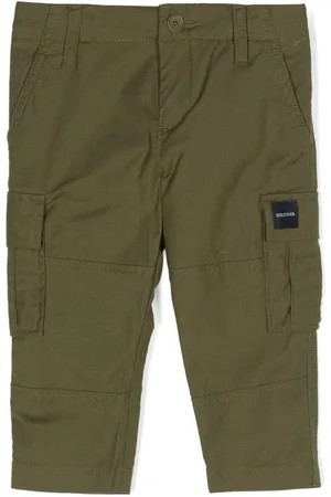 Frederick corduroy cargo pants in green - Loro Piana Kids