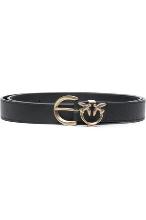 Pinko Love Birds-buckle leather belt