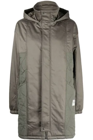 Izzue Logo-appliqu?? hooded padded coat