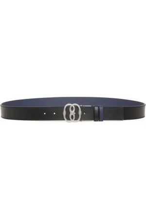 Bally Emblem-plaque reversible leather belt