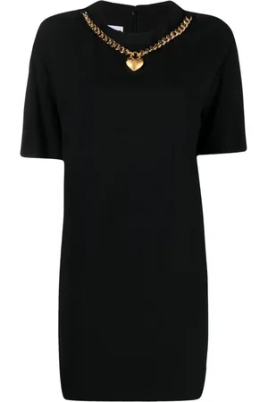 Moschino Heart-charm crepe minidress