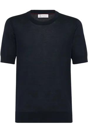 Brunello Cucinelli Slub-texture fine-knit T-shirt