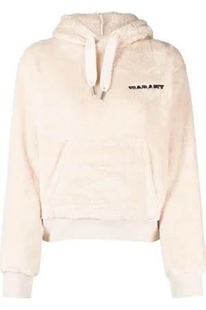Marant Etoile Maeva logo-embroidered fleece hoodie