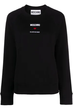 Moschino Embroidered-logo cotton sweatshirt