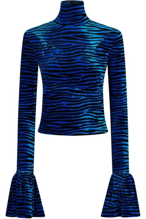 Paco rabanne Animal-print high-neck top