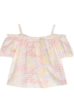 OFF-WHITE Logo-print cotton blouse
