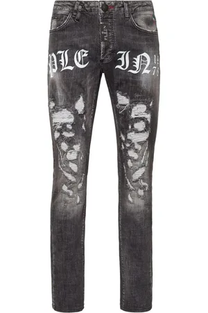 Philipp Plein Logo-print straight-leg jeans
