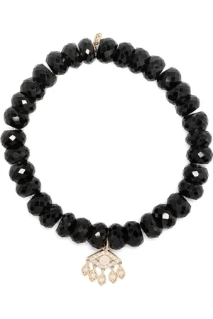 Sydney Evan 14kt gold Tear Drops Evil Eye multi-stone bracelet