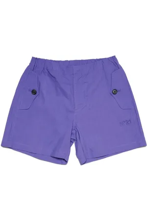 Billieblush sequin-embellished terry cotton shorts - Purple