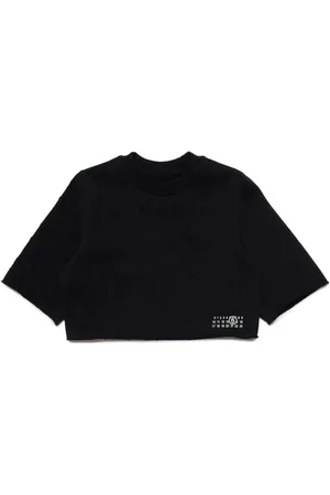 Maison Margiela Ripped-detail cropped sweatshirt