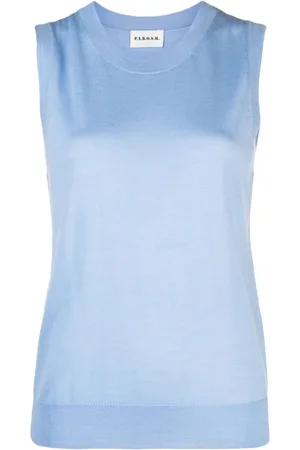 P.A.R.O.S.H. Crew-neck fine-knit tank top
