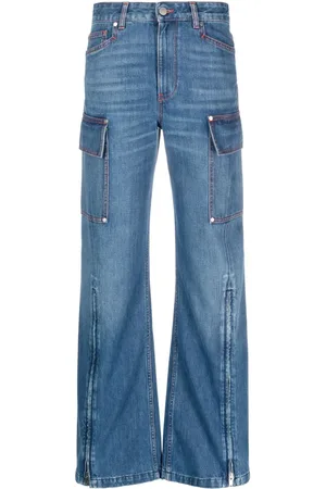 Stella McCartney Ankle-zips wide-leg jeans