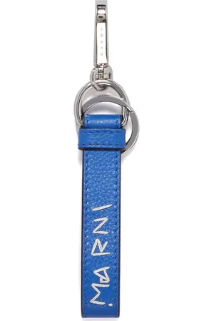 Marni Logo-embroidered leather keyring