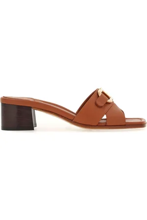 Salvatore Ferragamo 40mm Gancini-buckle leather slides