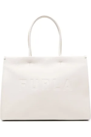 Furla Logo-debossed leather tote bag