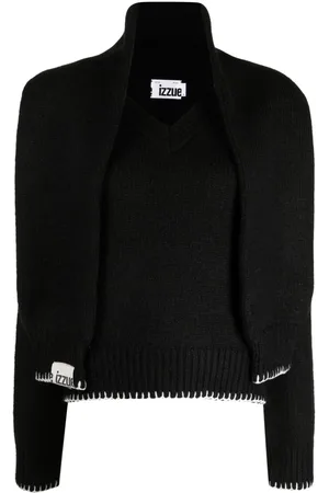 Izzue Whipstitch-trim layered jumper