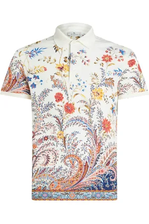 Etro Floral paisley-print cotton polo shirt