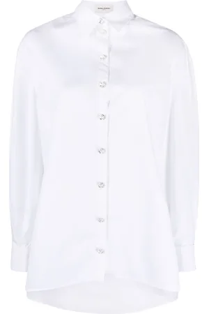 Sonia by Sonia Rykiel Crystal-buttons poplin shirt