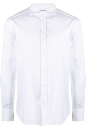 Brunello Cucinelli Spread-collar cotton shirt