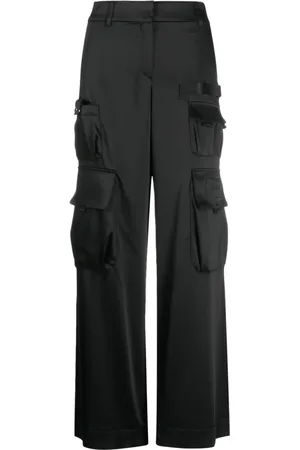 OFF-WHITE Satin cargo trousers