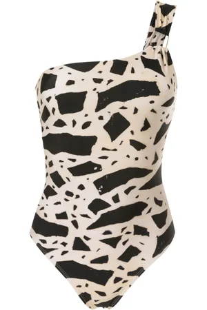 Lenny Niemeyer Graphic-print one-shoulder swimsuit