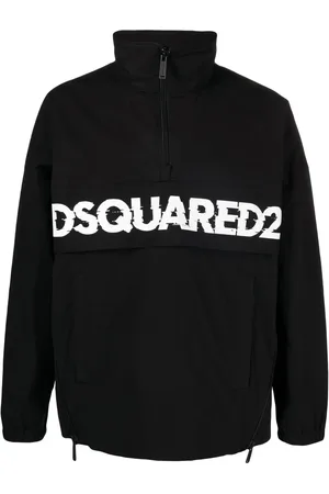 Dsquared2 Logo-print poplin half-zip jacket