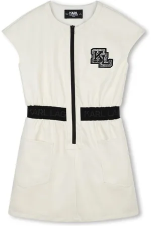 Karl Lagerfeld Logo-embroidered zipped minidress
