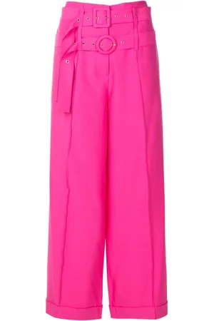 Gloria Coelho Double-belted gabardine trousers
