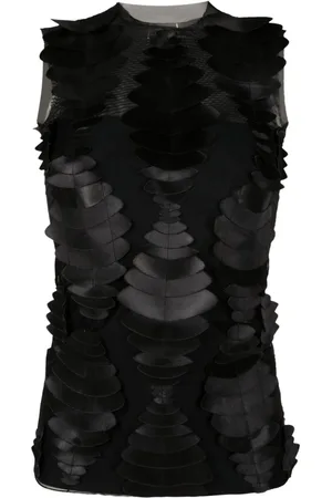 Gloria Coelho 3D-detailing tulle tank top