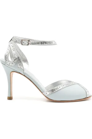 Sarah Chofakian Gelee 75mm metallic-finish sandals