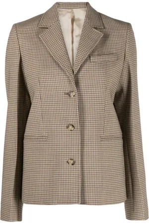 Totême Houndstooth single-breasted blazer