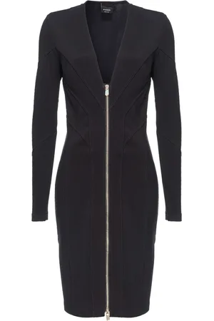 Pinko V-neck zip-up dress