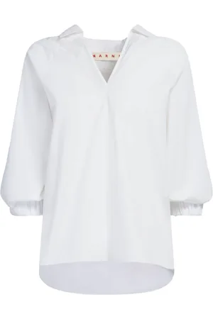 Marni V-neck cotton blouse