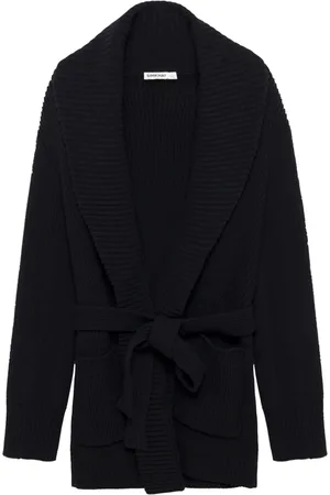 Simkhai Romani tied-waist ribbed-knit cardi-coat