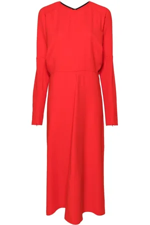 Victoria Beckham Draped cady midi dress